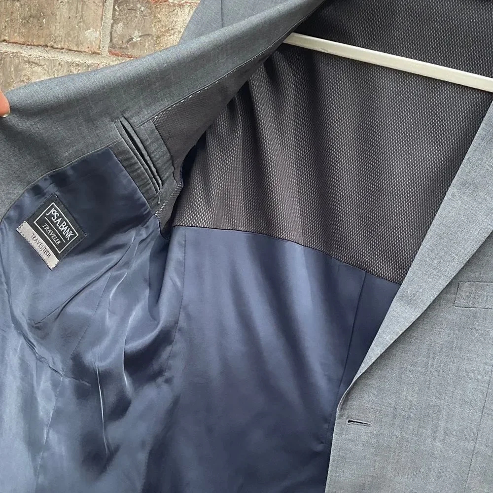 🔥 Take 50% OFF- Jos. A. Bank Men's Gray Suit Blazer